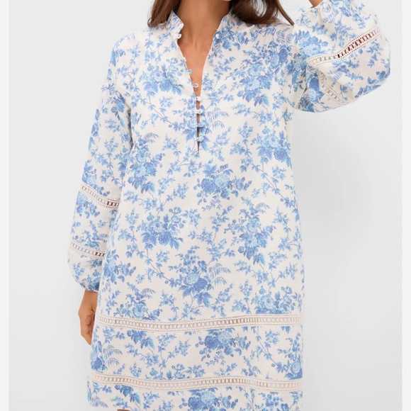 TUCKERNUCK forget me not floral linen mini dress - Picture 2 of 8